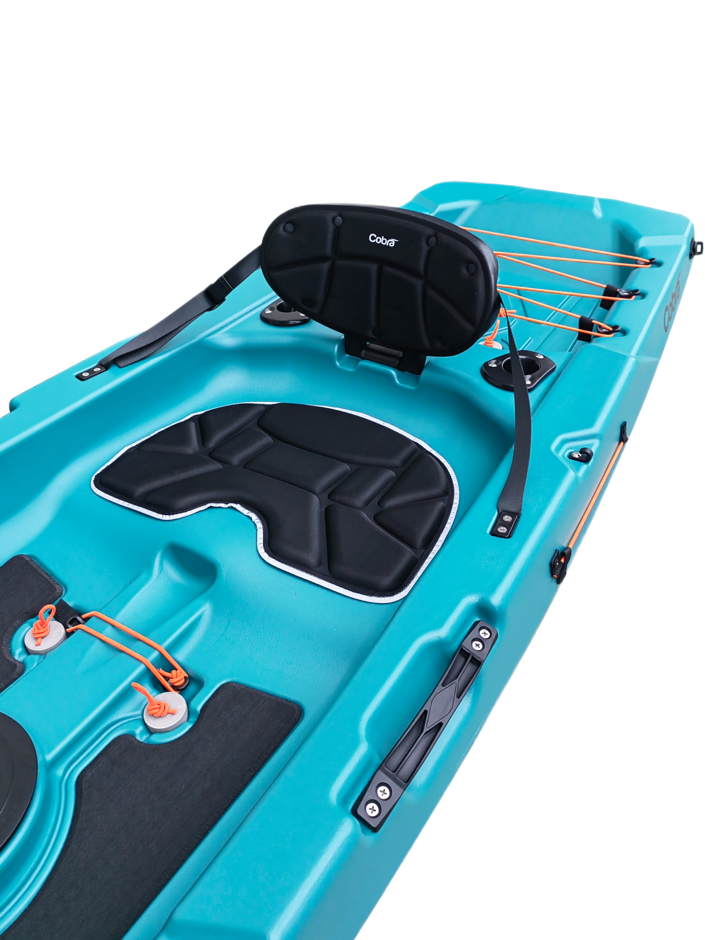 Padded seat with adjustable backrest on the Trekker 8.8