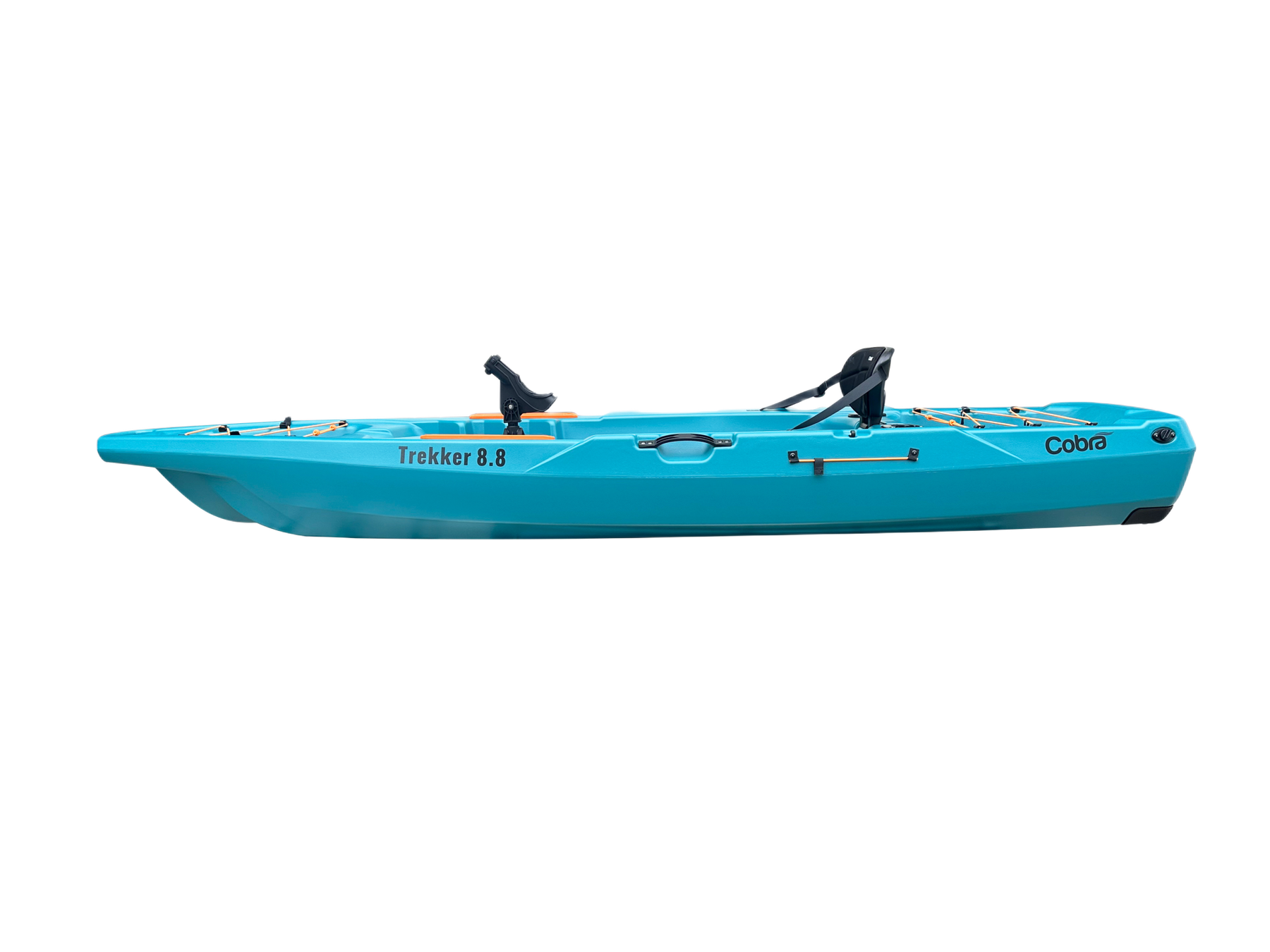 Side profile of the Cobra Trekker 8.8 showing the compact 8'9 hull
