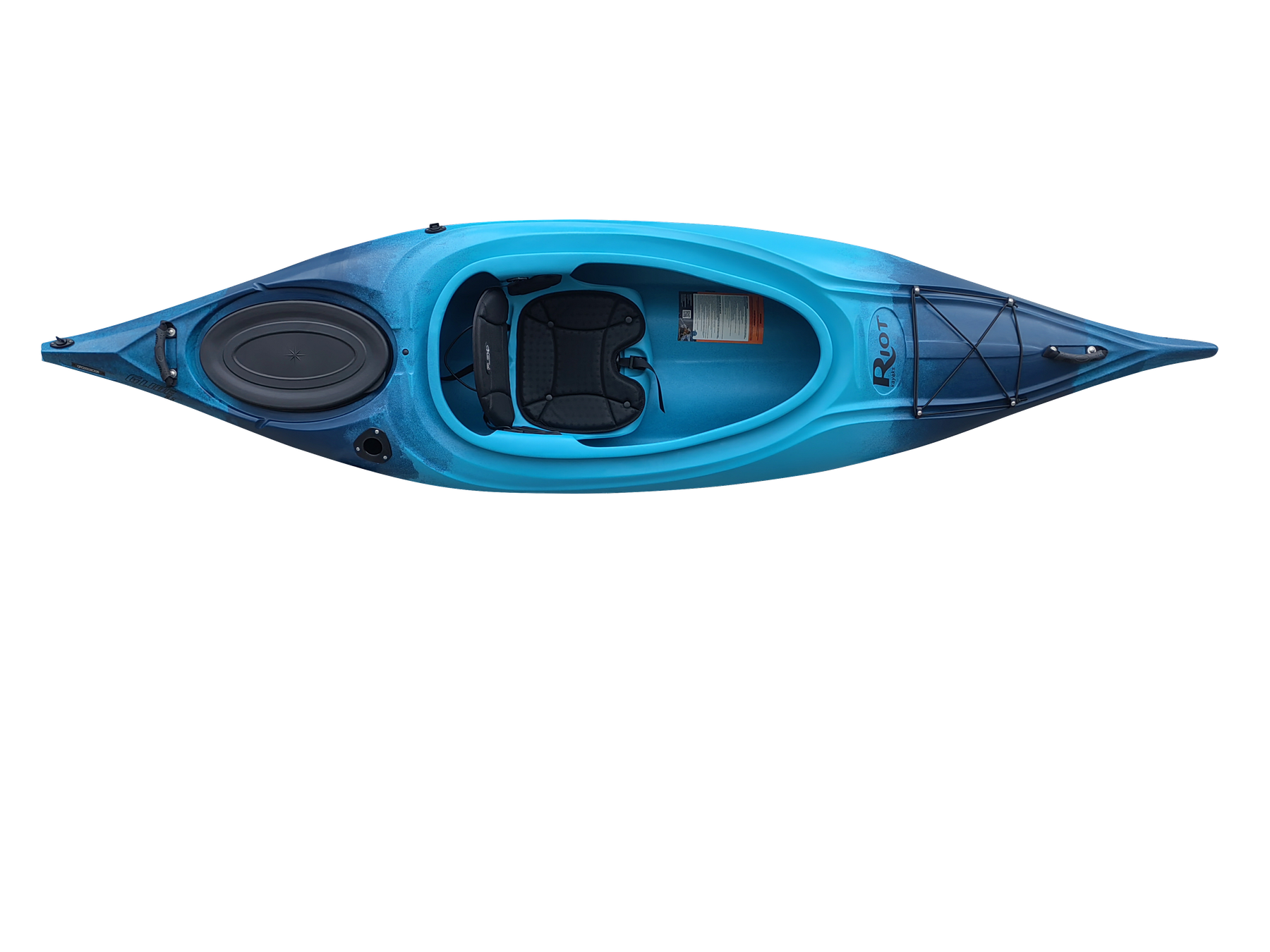 Top-down view of the Glide 9.5 showing the open sit-inside cockpit