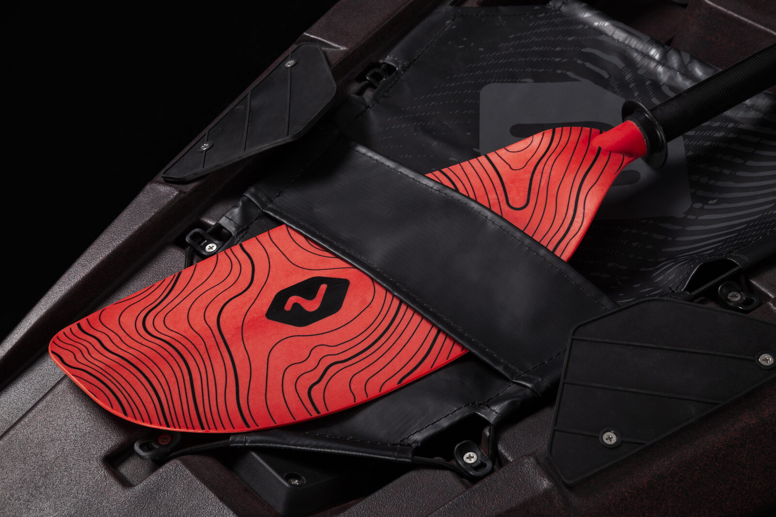 Flex-Top Cover with paddle parked in front cargo well