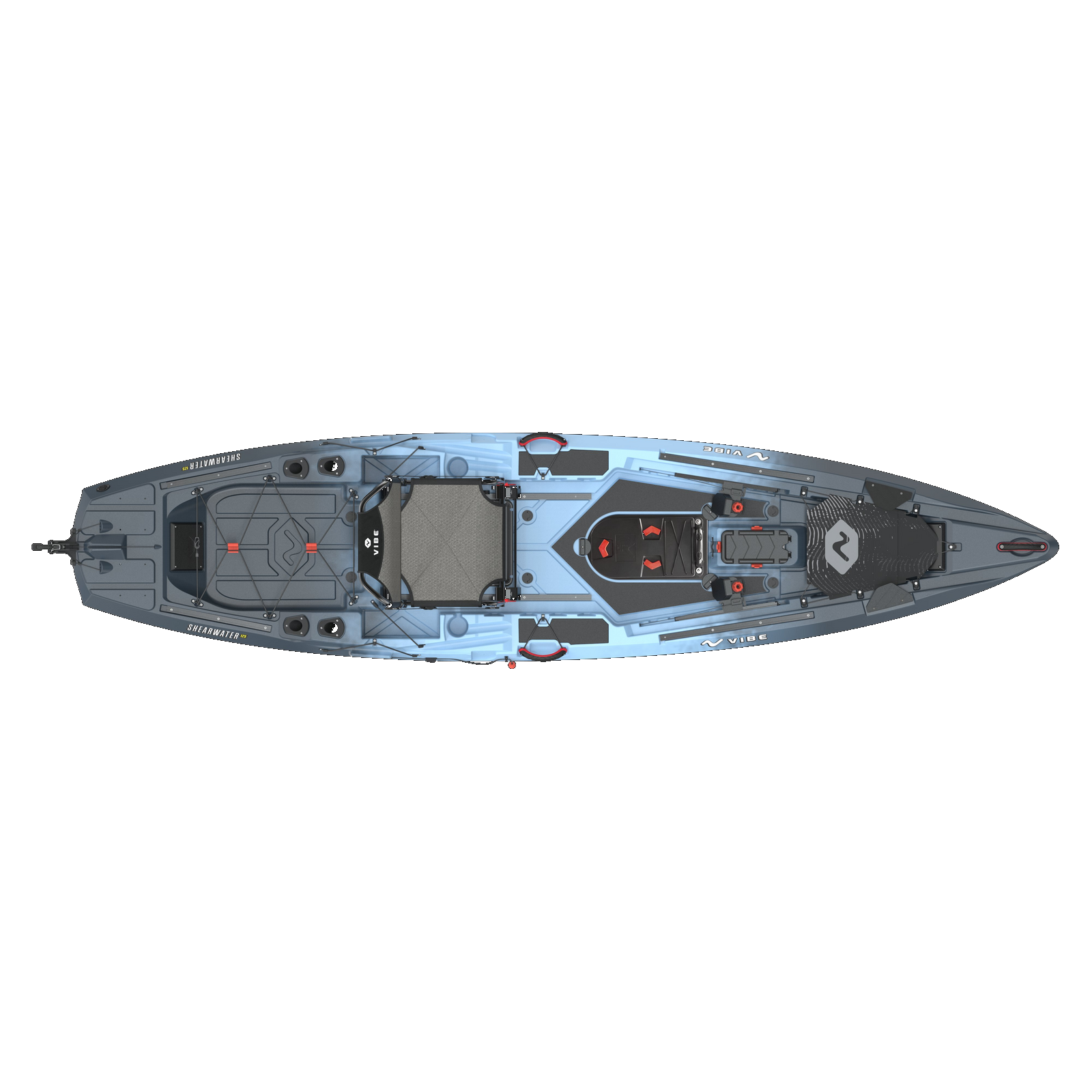 Vibe Shearwater 125 in Slate Blue, top-down view